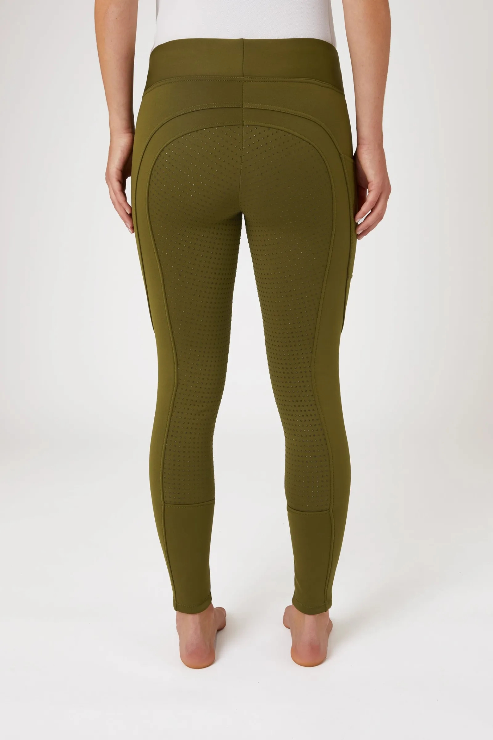 Horze Active Damen Winter Vollbesatzreitleggings mit Handytasche*Damen Thermoreithosen Und -Reitleggins Für Damen