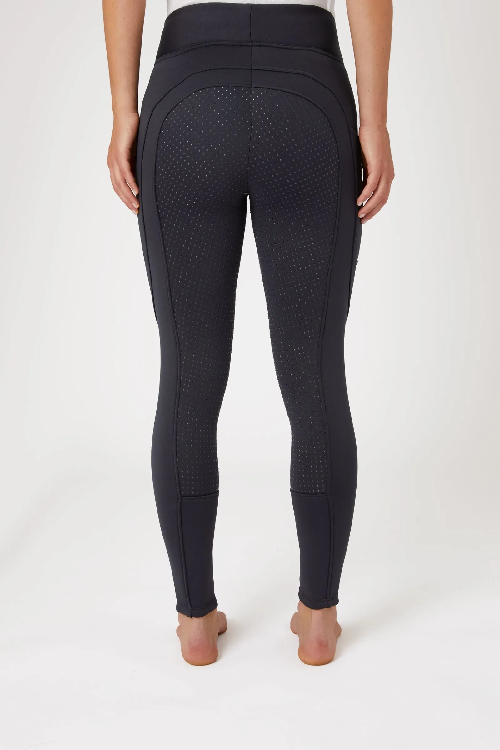 Horze Active Damen Winter Vollbesatzreitleggings mit Handytasche*Damen Thermoreithosen Und -Reitleggins Für Damen