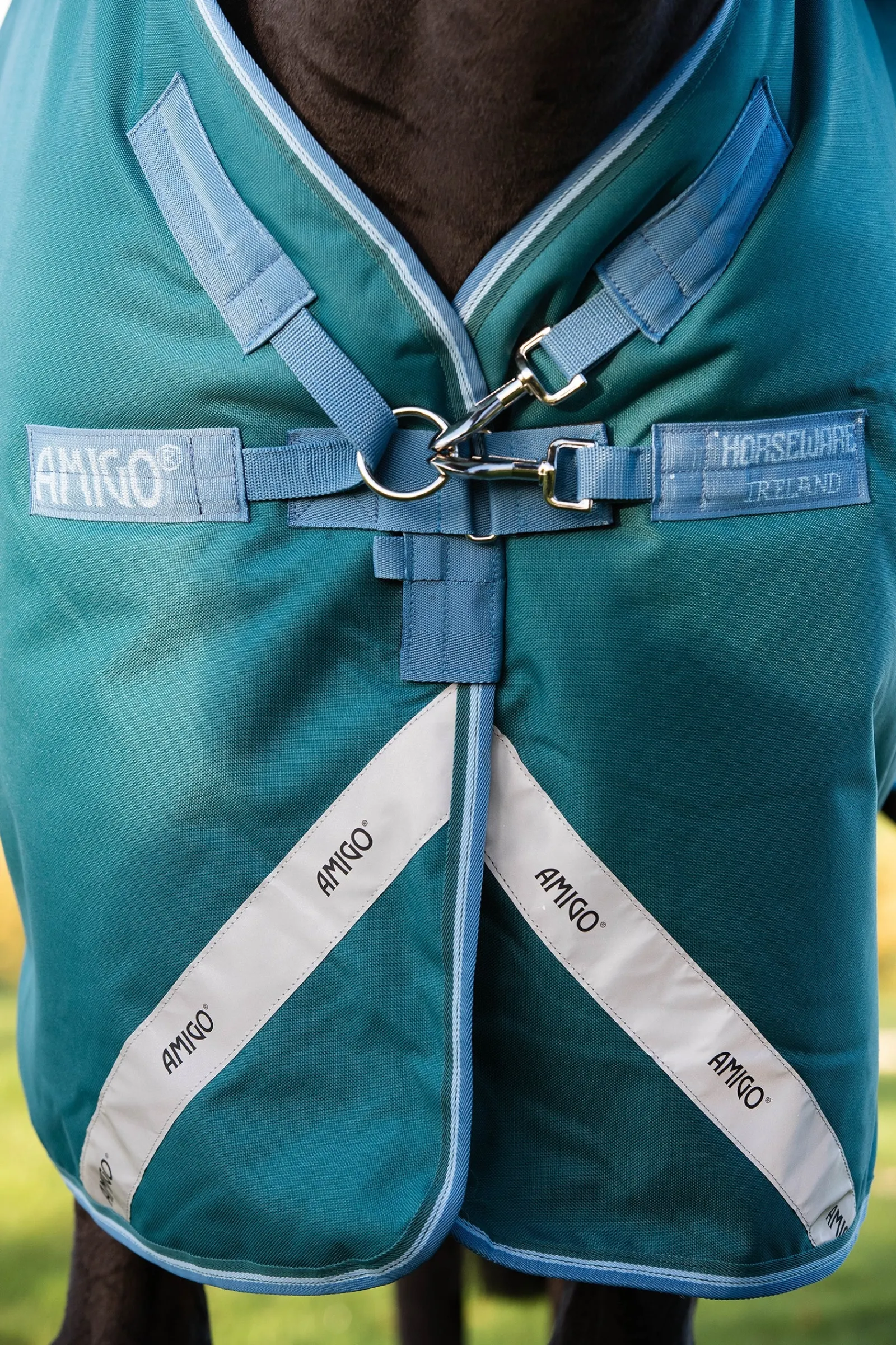 Horseware Amigo Bravo 12 Wug Weidedecke mit hohem Hals, 0 g* Leichte Weidedecken