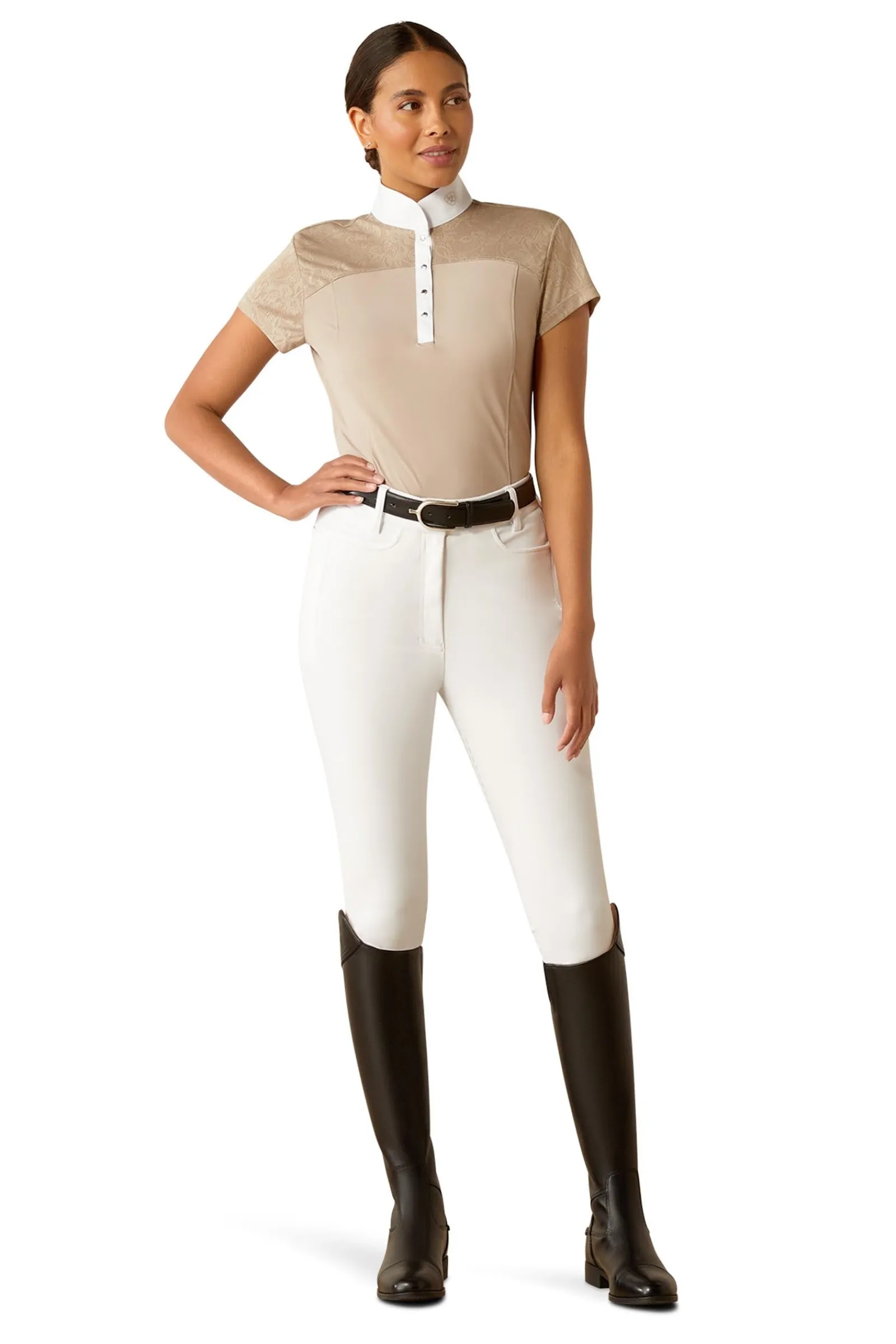 Ariat Bellatrix Damen-Turniershirt mit kurzen Ärmeln*Damen Shirts & Polos Für Damen