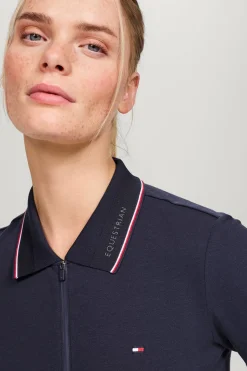 Tommy Hilfiger Equestrian Camden Damenpolo mit Reißverschluss*Damen Shirts & Polos Für Damen