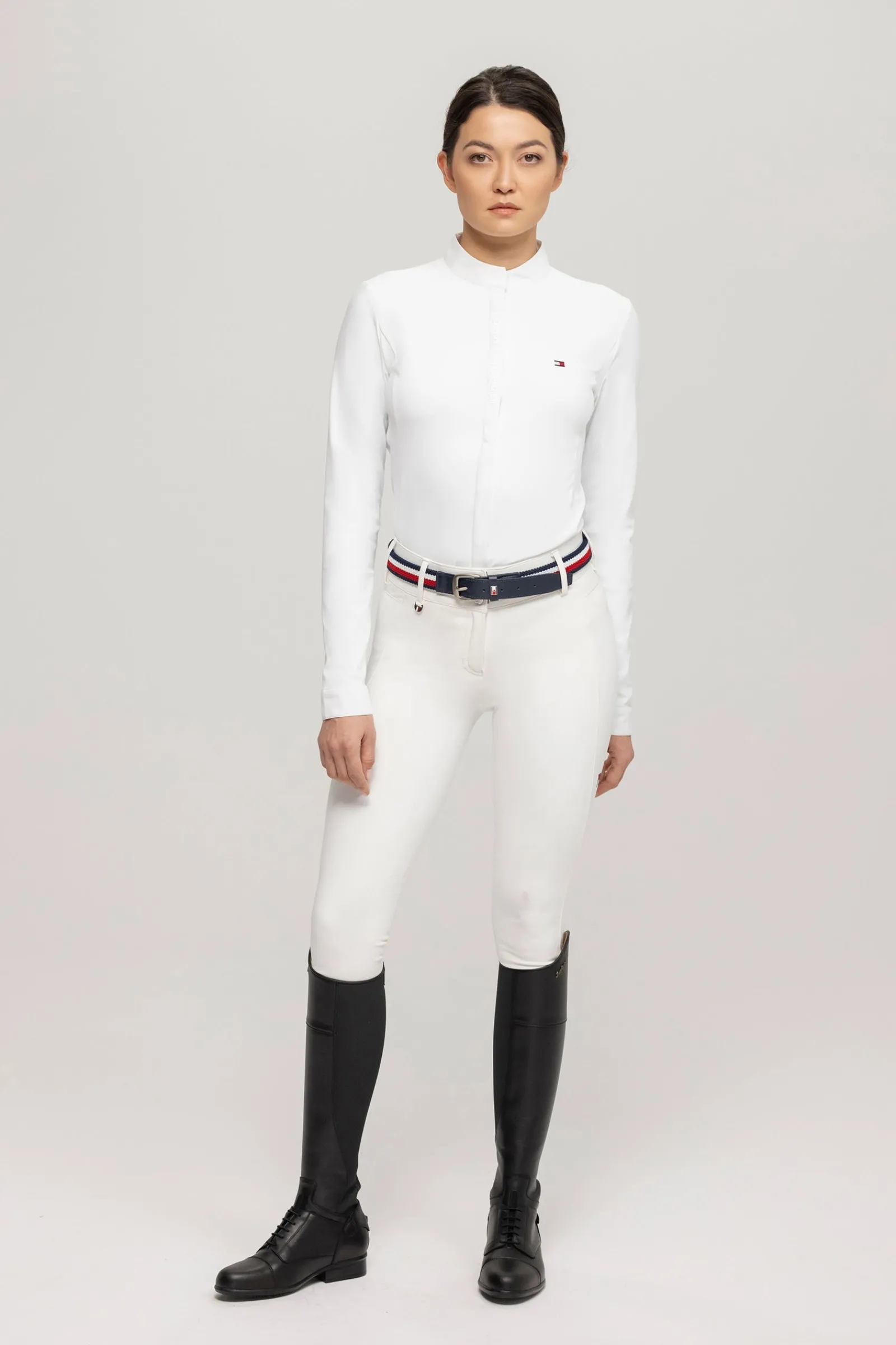 Tommy Hilfiger Equestrian Charlotte Damen Turniershirt mit Knopfleiste*Damen Shirts & Polos Für Damen