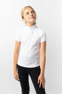 Horze Christel Kinder Turniershirt mit Kurzarm und Rüschen*Kinder Shirts & Polos Für Kinder