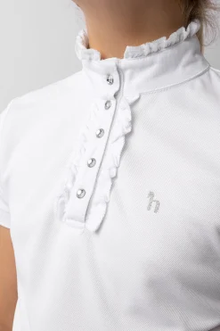 Horze Christel Kinder Turniershirt mit Kurzarm und Rüschen*Kinder Shirts & Polos Für Kinder