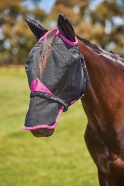 Weatherbeeta Comfitec Deluxe Durable Mesh Maske mit Ohren und Nüstern* Fliegenmasken & Fliegenfransen