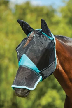 Weatherbeeta Comfitec Deluxe Fine Mesh Fliegenmaske mit Ohren und Nüsternschutz* Fliegenmasken & Fliegenfransen