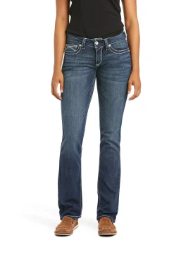 Ariat Damen R.E.A.L. Mid Rise Stretch Ivy Stackable Straight Leg Jeans*Damen Jodhpurreithose Für Damen