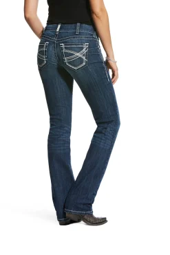 Ariat Damen R.E.A.L. Mid Rise Stretch Ivy Stackable Straight Leg Jeans*Damen Jodhpurreithose Für Damen