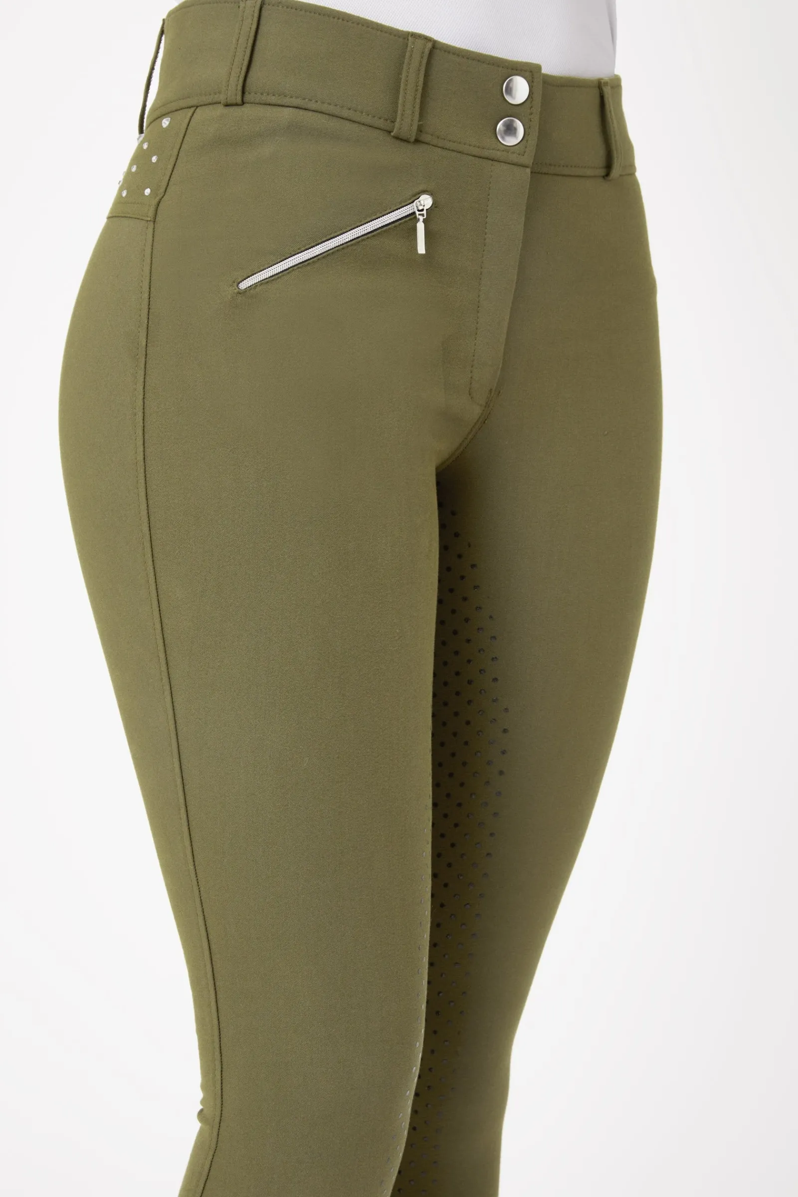 Horze Damen Vollbesatzreithose mit hohem Bund und Kristallen*Damen Reithose Für Damen Mit Vollbesatz
