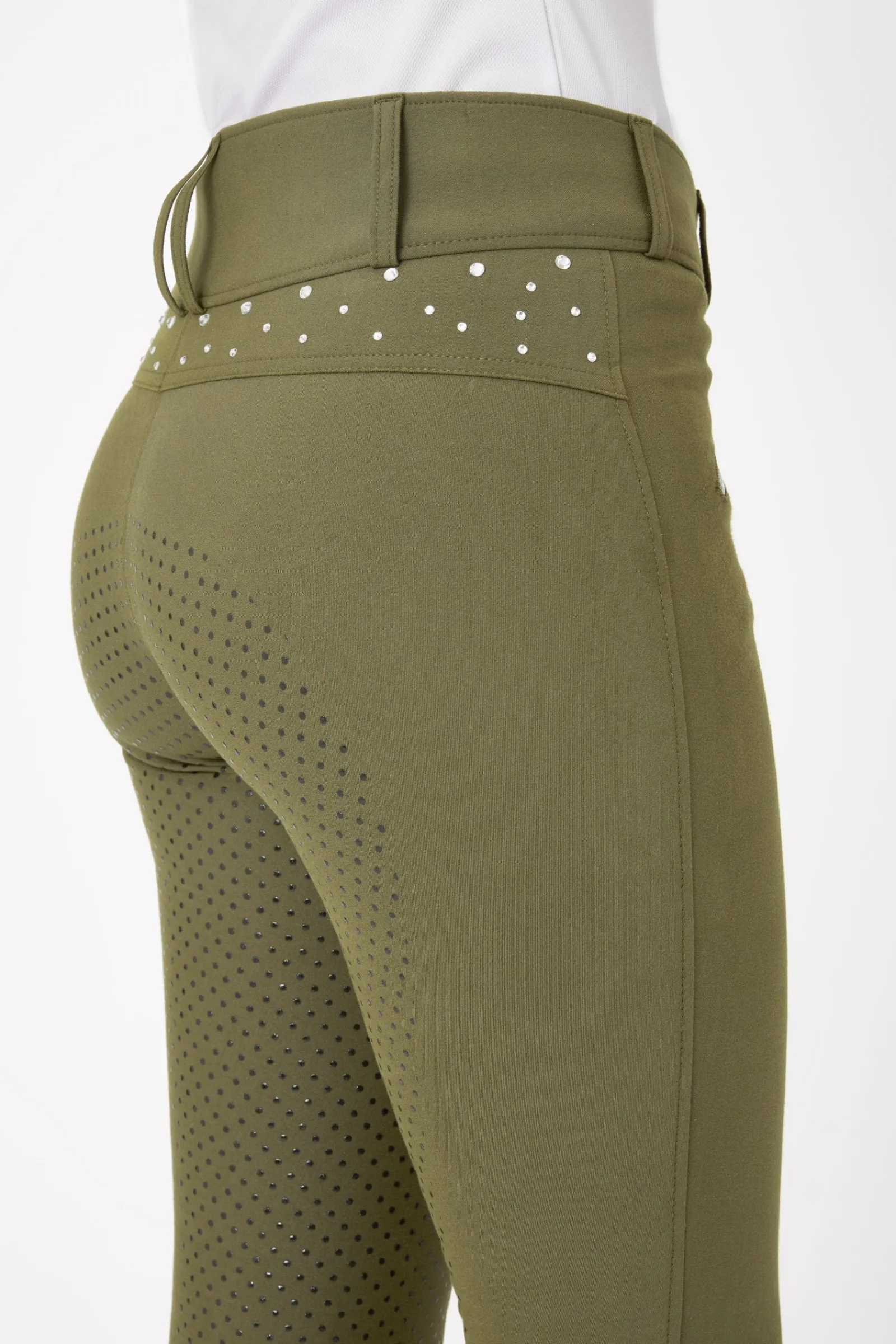 Horze Damen Vollbesatzreithose mit hohem Bund und Kristallen*Damen Reithose Für Damen Mit Vollbesatz