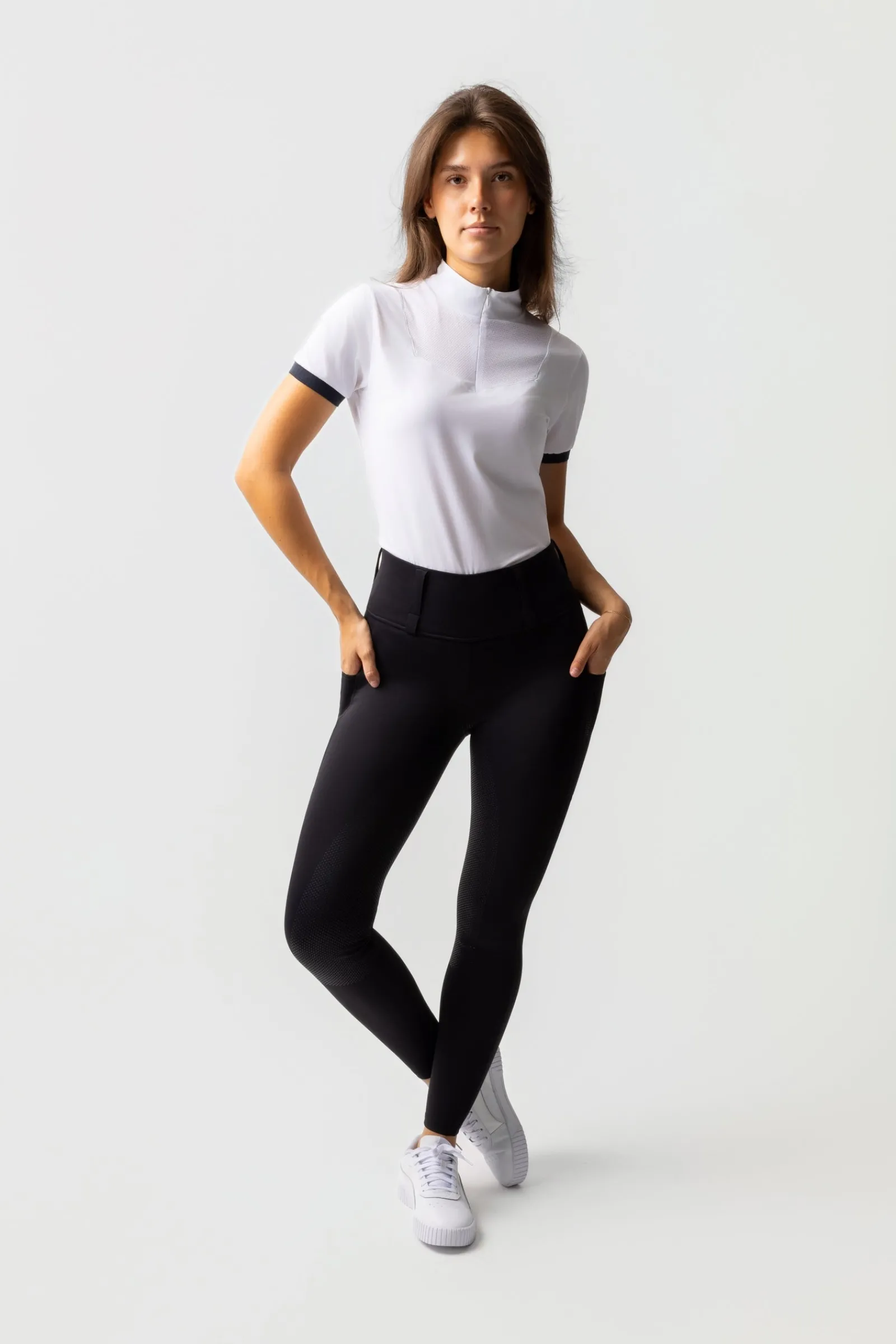 Horze Damenreitleggings Anya mit Vollbesatz aus Silikon UPF 50+*Damen Reitleggings Für Damen
