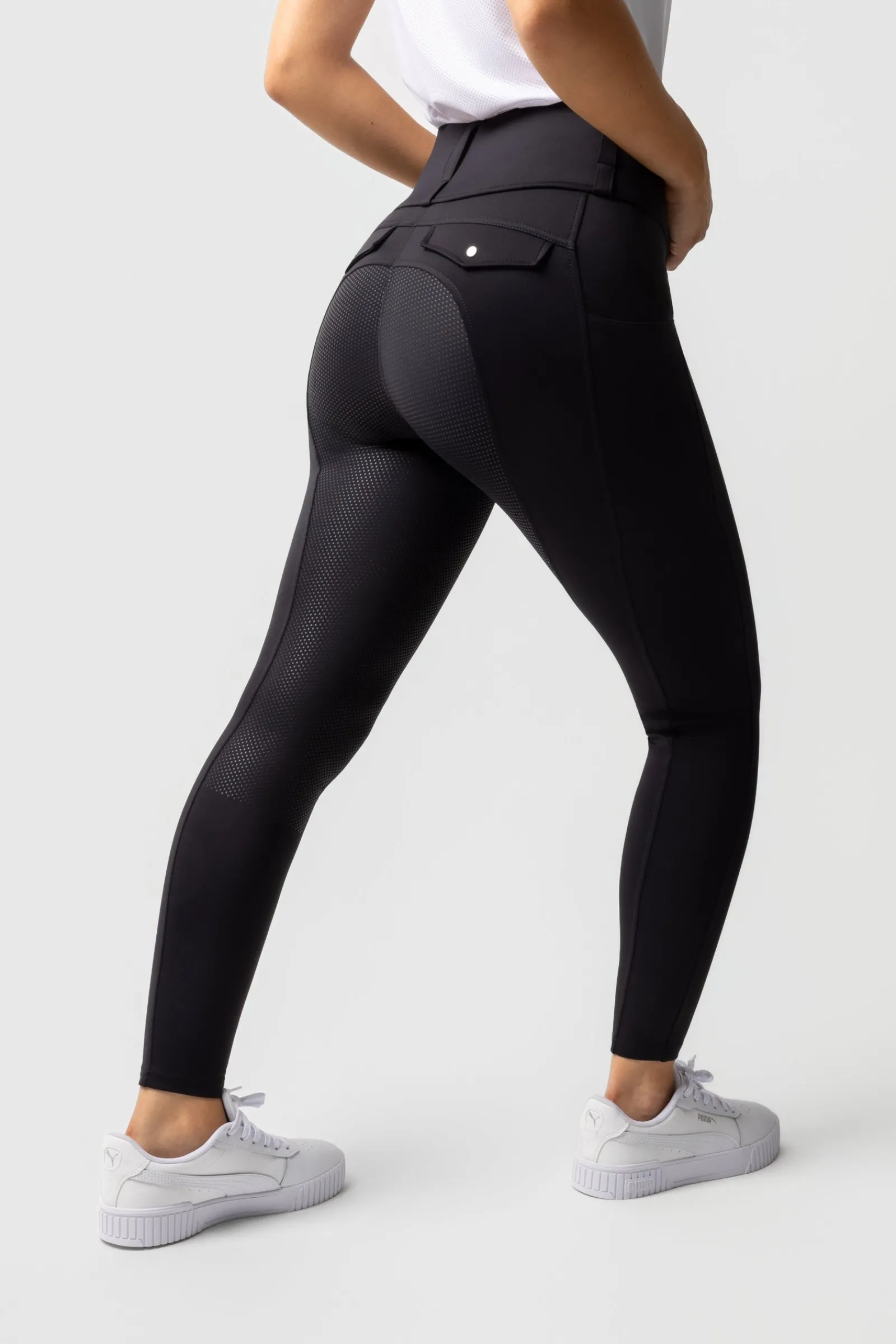 Horze Damenreitleggings Anya mit Vollbesatz aus Silikon UPF 50+*Damen Reitleggings Für Damen