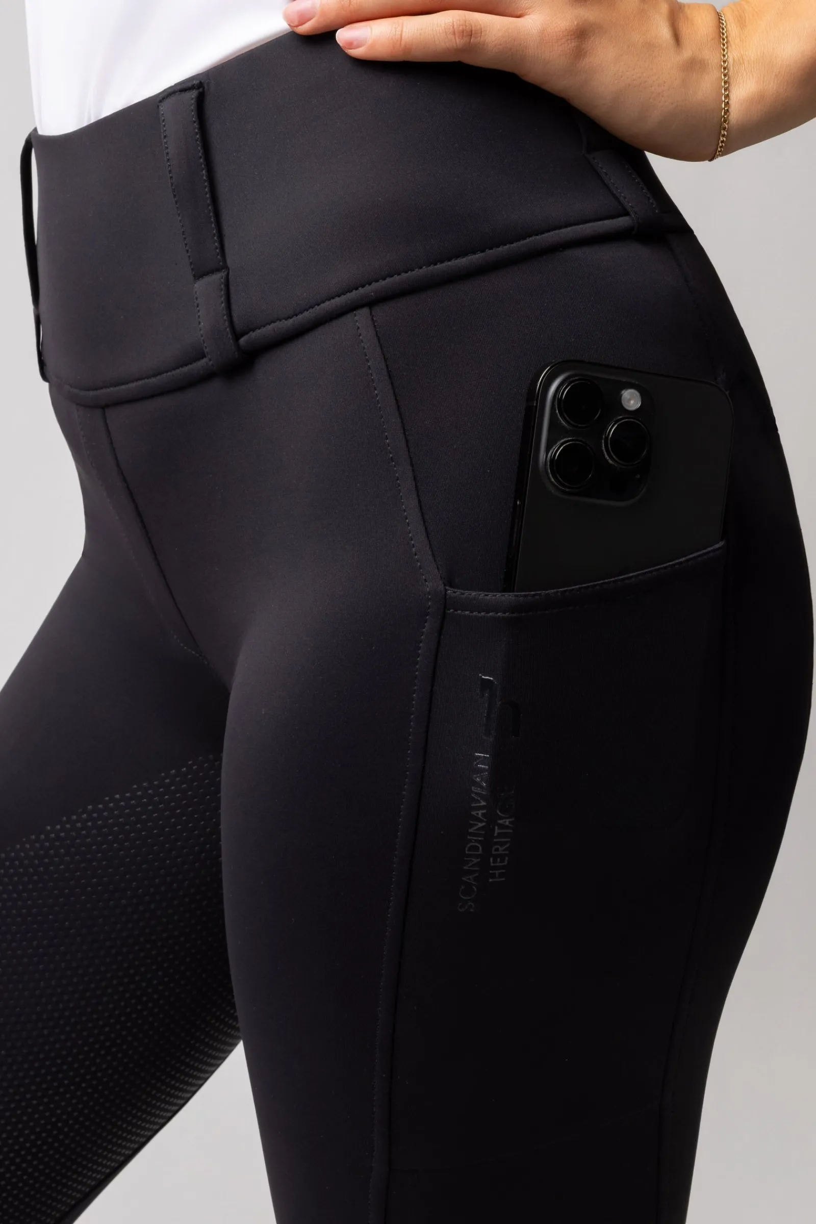 Horze Damenreitleggings Anya mit Vollbesatz aus Silikon UPF 50+*Damen Reitleggings Für Damen