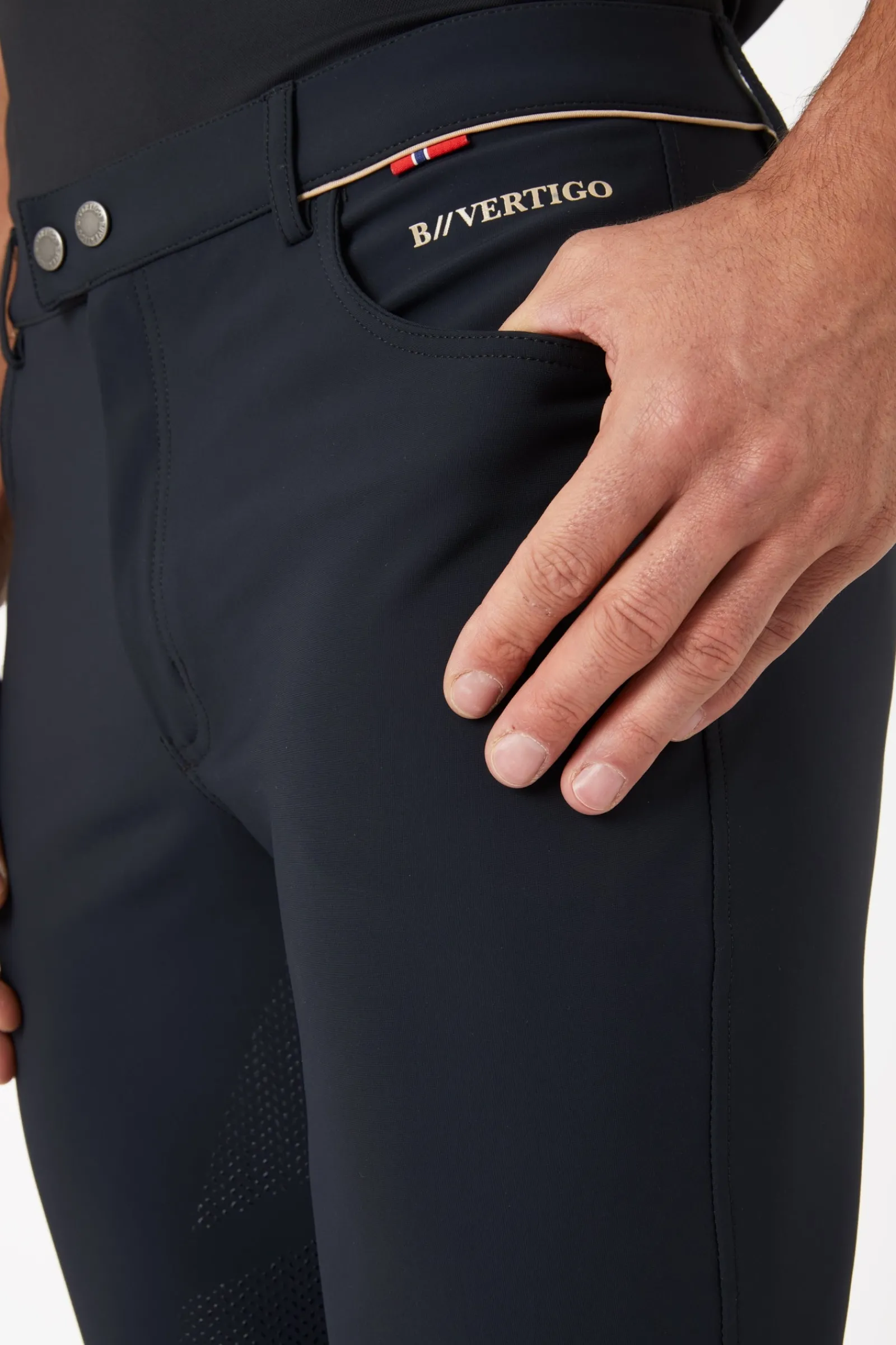 B Vertigo Damien Herrenreithose mit Kniebesatz UPF 40+*Herren Reithosen Für Herren