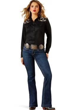Ariat Dawn Damen Westernhemd mit Druckknöpfen und langen Ärmeln*Damen Shirts & Polos Für Damen