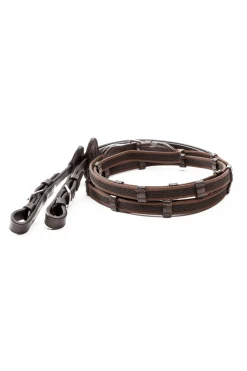 Kavalkade Double Ridge Rubberised Reins With 10 Stops, 16 mm* Zügel
