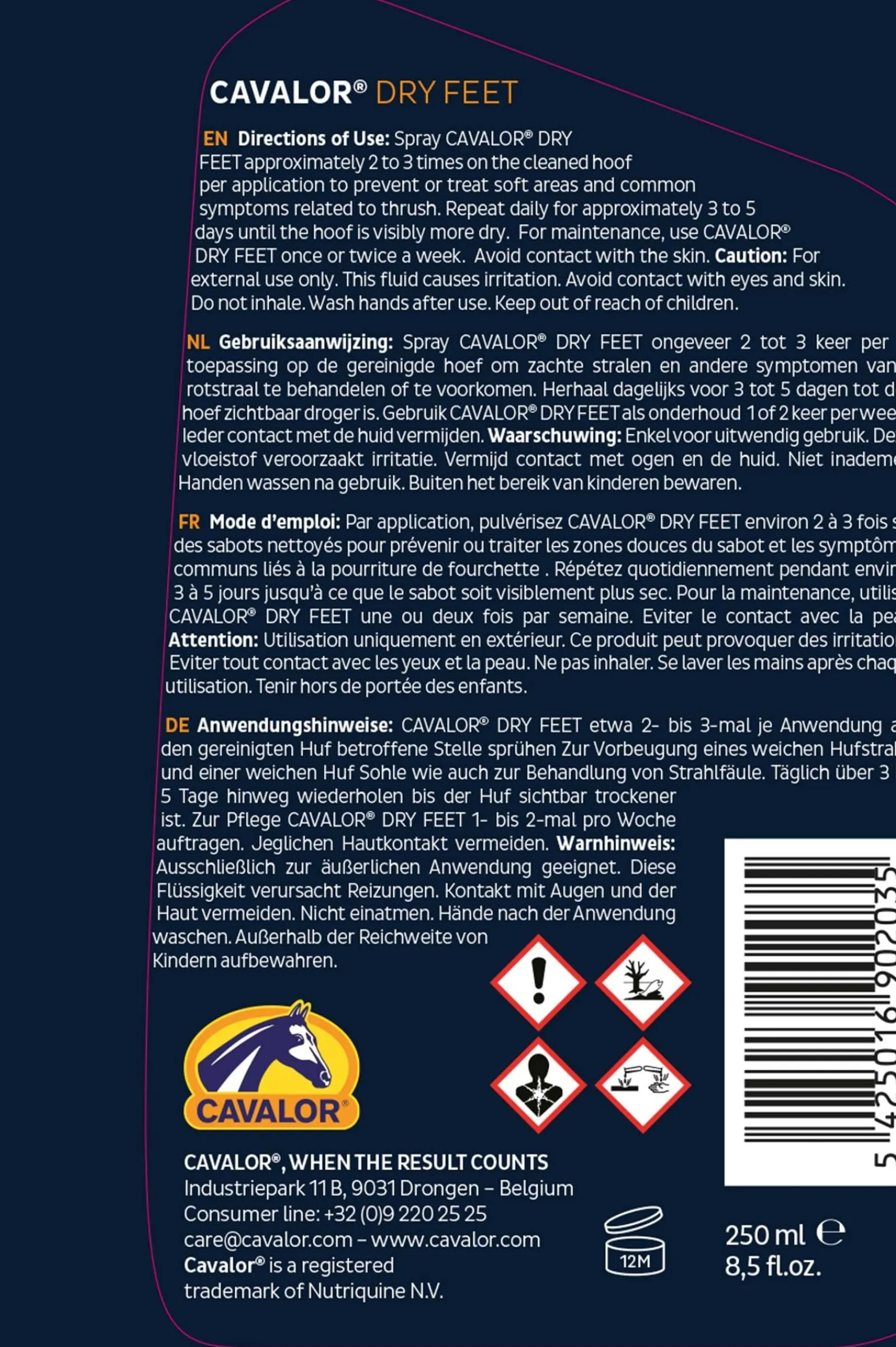 Cavalor Dry Feet, Hufe, 250ml* Hufpflege