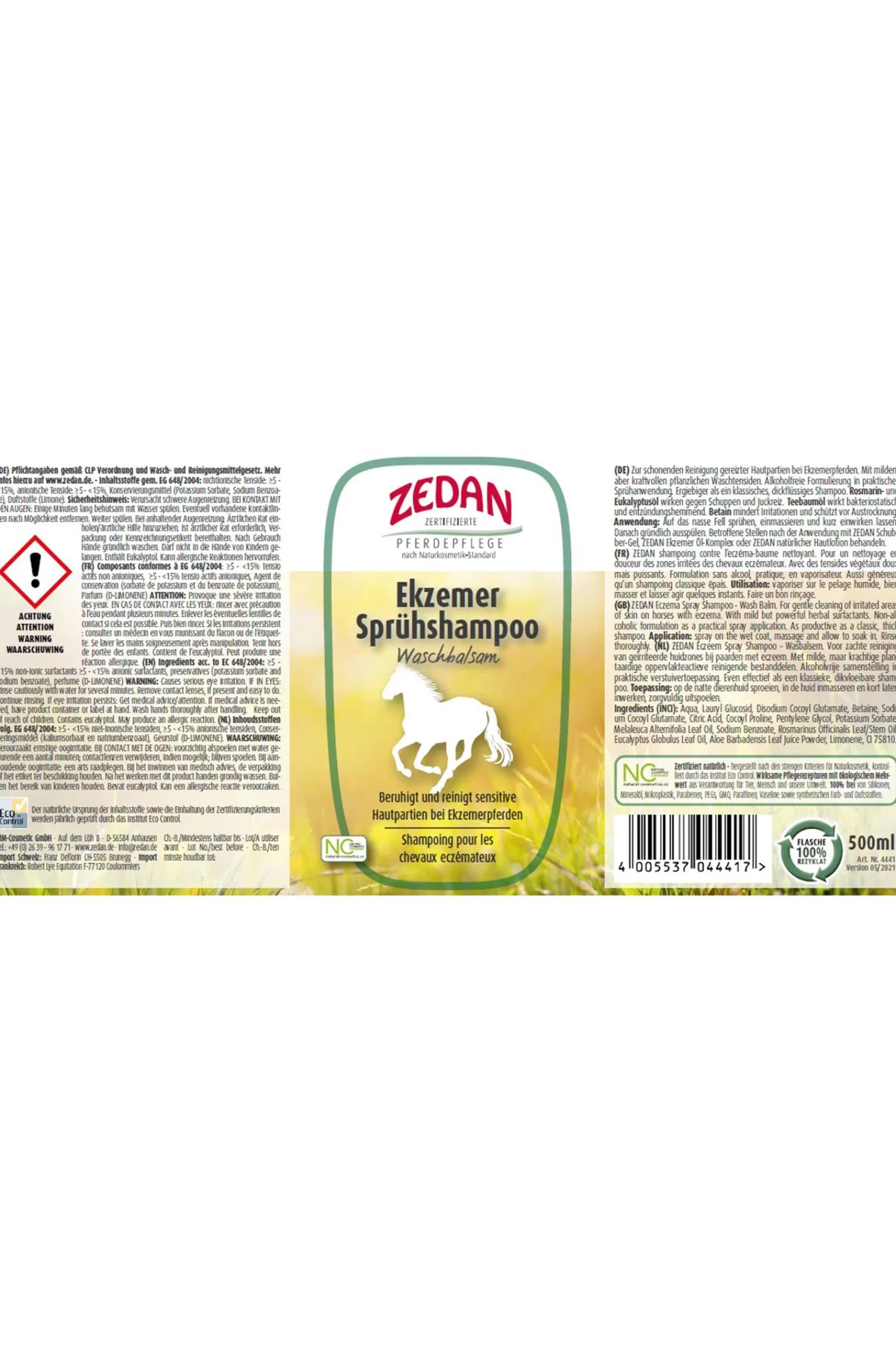 Zedan Ekzemer Sprühshampoo, 500ml* Haar- & Mähnen- & Schweifpflege