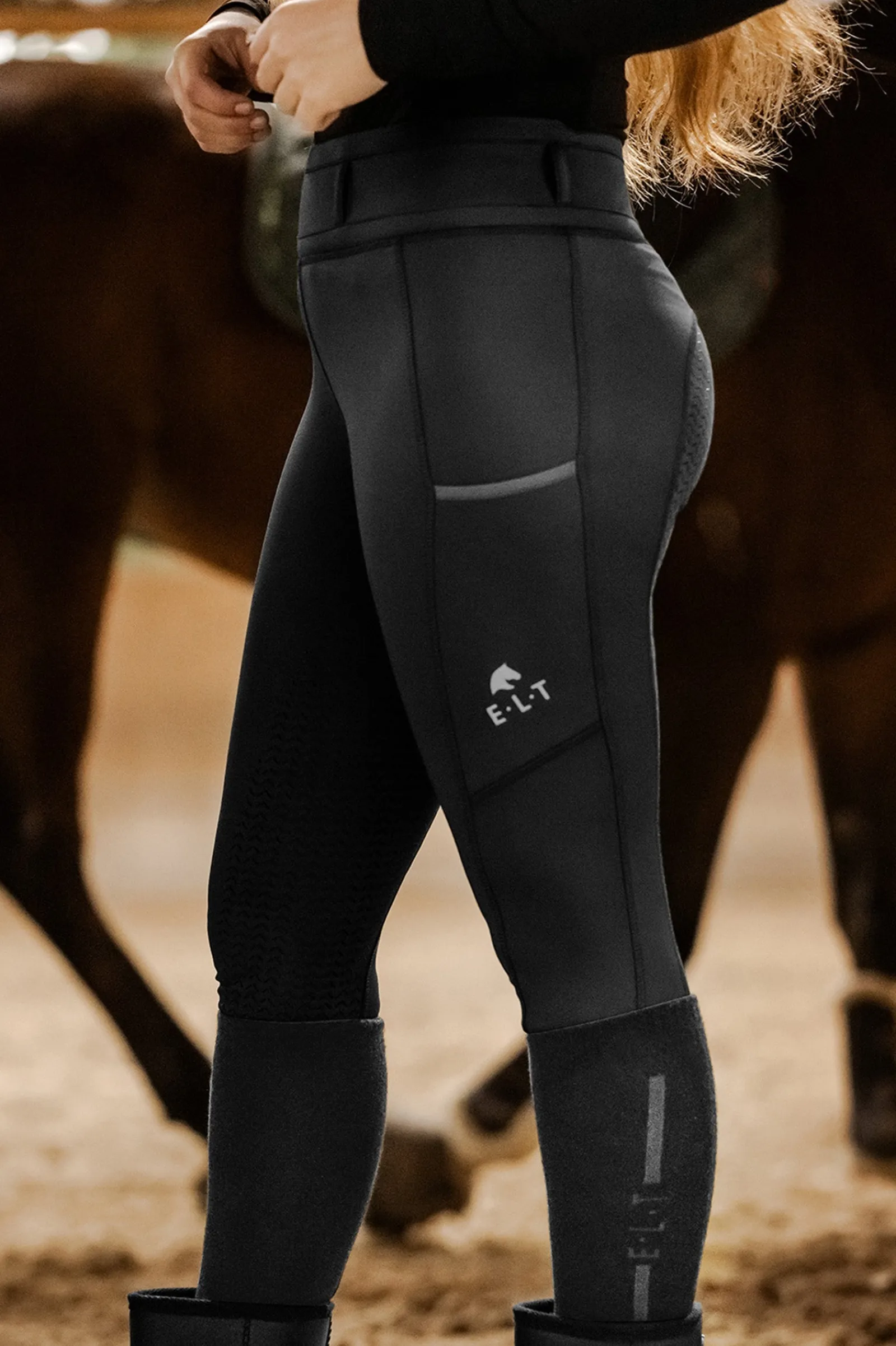 ELT Ella Damen Thermo Reitleggings mit Vollbesatz*Damen Reitleggings Für Damen
