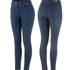 B Vertigo Elle Damen Reithose mit Vollbesatz in Jeansoptik mit Silikon Grip*Damen Reithose Für Damen Mit Vollbesatz