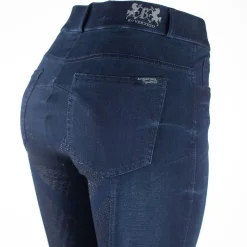 B Vertigo Elle Damen Reithose mit Vollbesatz in Jeansoptik mit Silikon Grip*Damen Reithose Für Damen Mit Vollbesatz