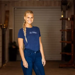 B Vertigo Elle Damen Reithose mit Vollbesatz in Jeansoptik mit Silikon Grip*Damen Reithose Für Damen Mit Vollbesatz