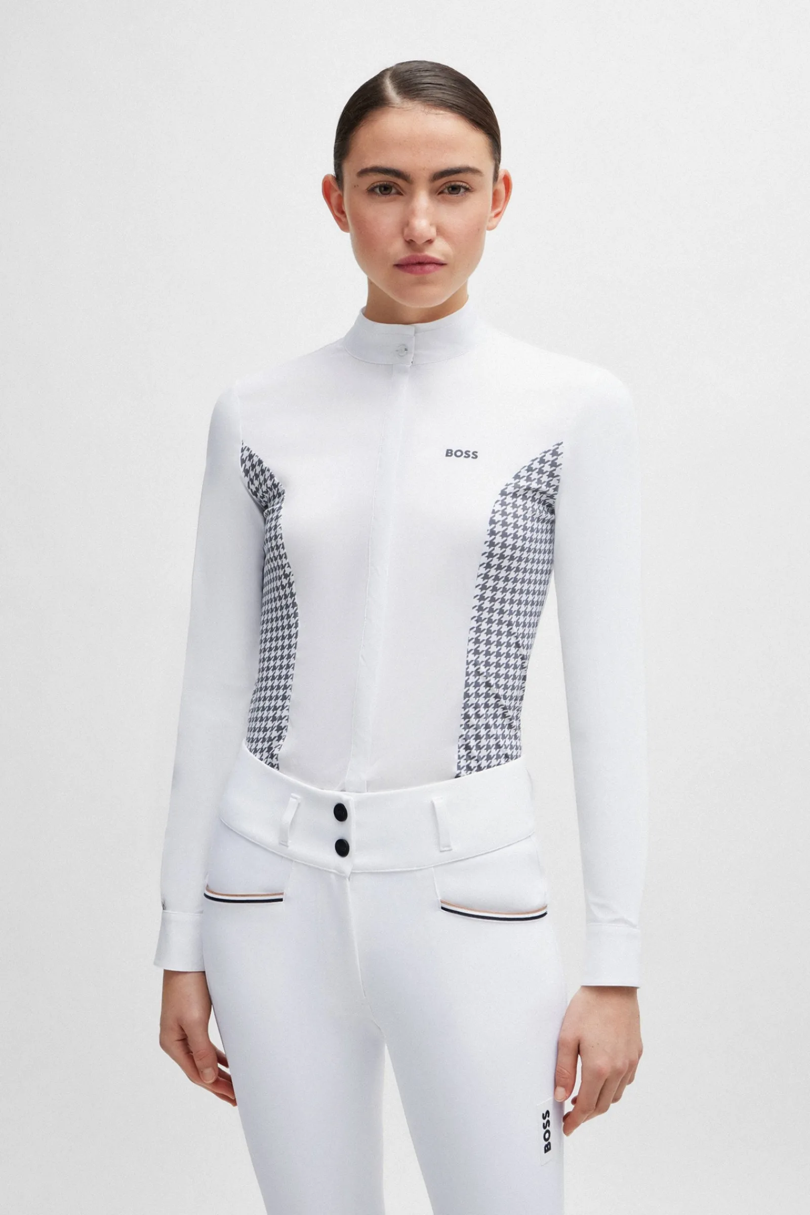 Boss Emma Turnierbluse Houndstooth*Damen Shirts & Polos Für Damen