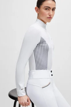 Boss Emma Turnierbluse Houndstooth*Damen Shirts & Polos Für Damen