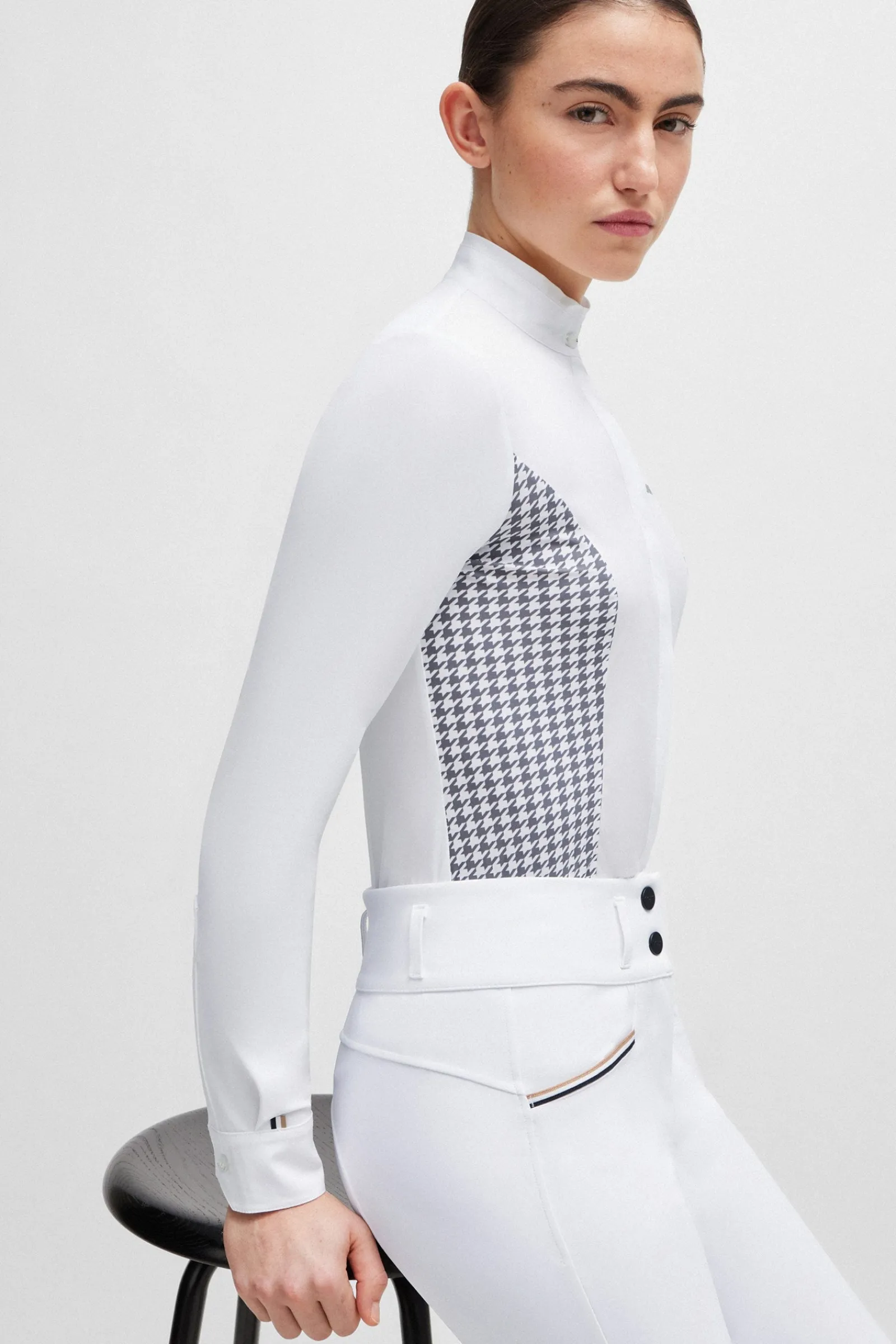 Boss Emma Turnierbluse Houndstooth*Damen Shirts & Polos Für Damen