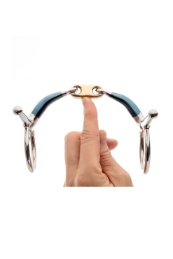 Kavalkade ergonomische Schenkeltrense, doppelt gebrochen, Lock Up, 14 mm* Schenkeltrensen-Gebisse