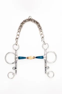 Kavalkade ergonomisches Pelhamgebiss, doppelt gebrochen mit Lock Up, lang, 14 mm* Pelham-Gebisse