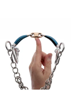 Kavalkade ergonomisches Pelhamgebiss, doppelt gebrochen mit Lock Up, lang, 14 mm* Pelham-Gebisse