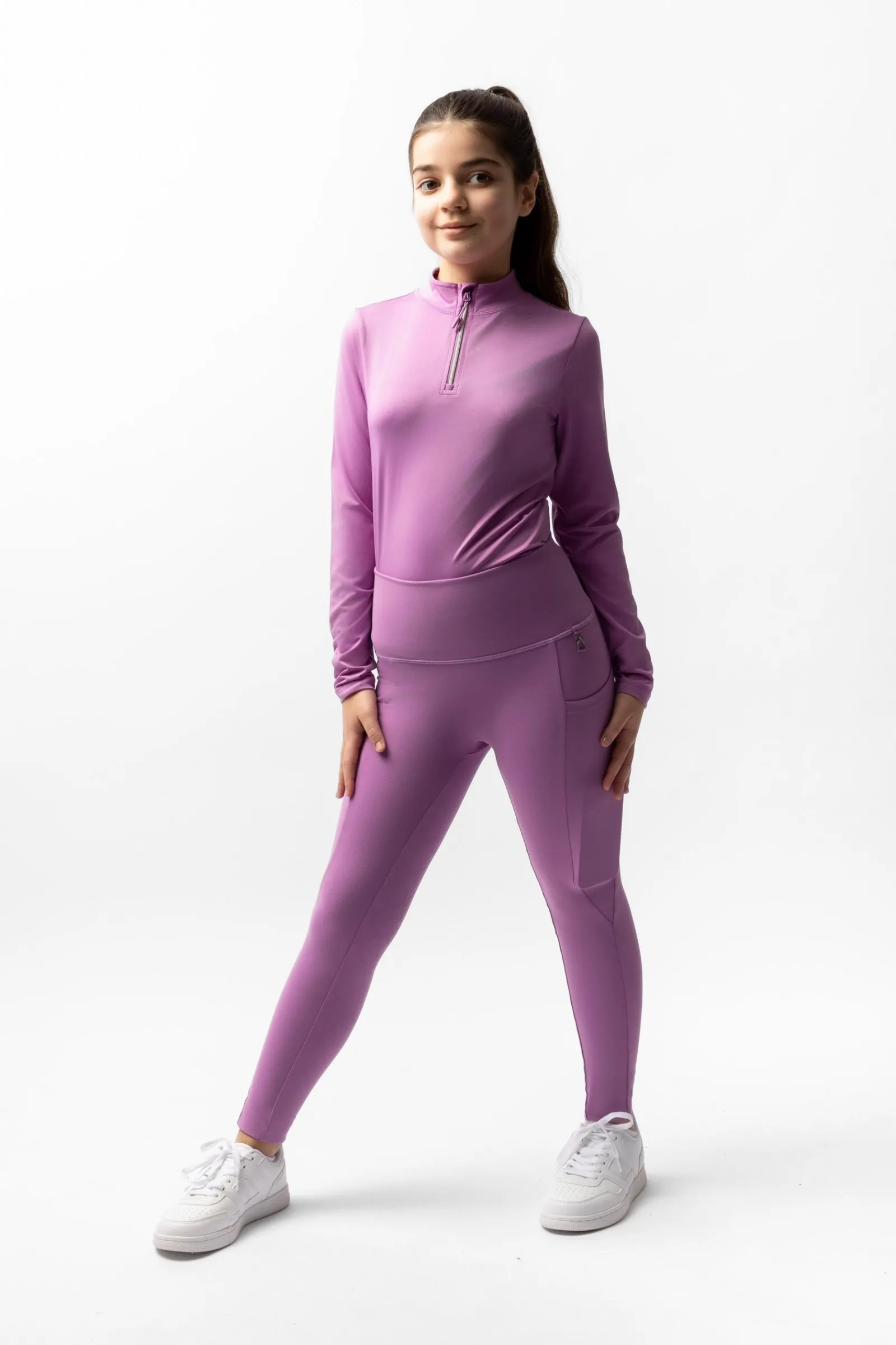 Horze Gillian Kinder Kompressionsreitleggings mit Vollbesatz*Kinder Reitleggings Für Kinder