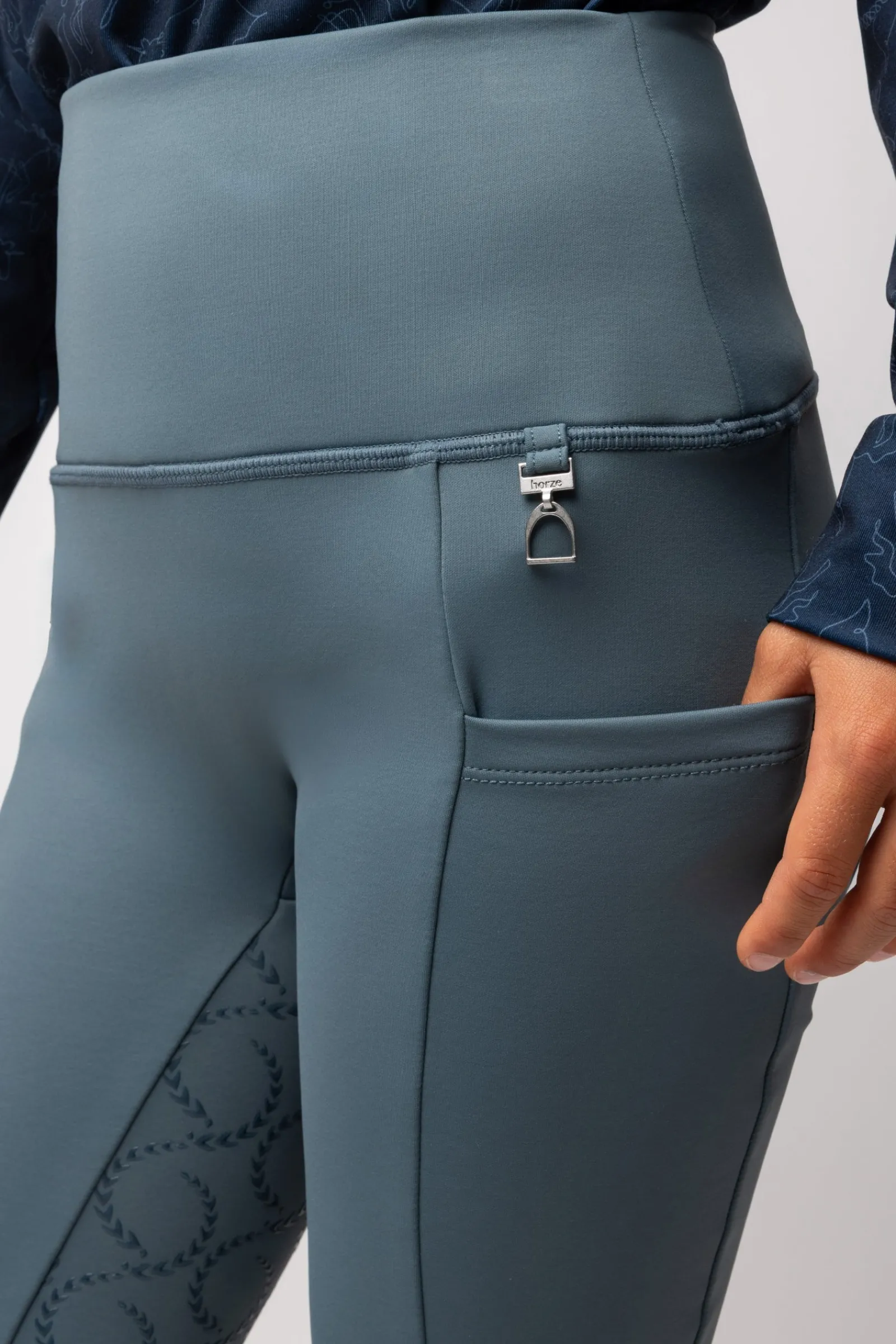 Horze Gillian Kinder Thermo Vollgrip Reitleggings*Kinder Reitleggings Für Kinder