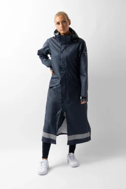 Horze Hazel Langer Damen-Regenmantel mit Schlitzen*Damen Mäntel & Jacken Für Damen