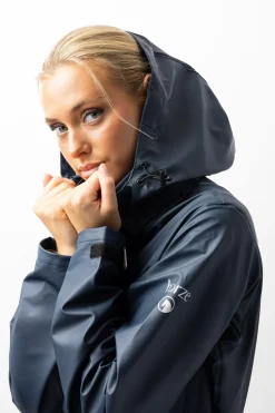 Horze Hazel Langer Damen-Regenmantel mit Schlitzen*Damen Mäntel & Jacken Für Damen