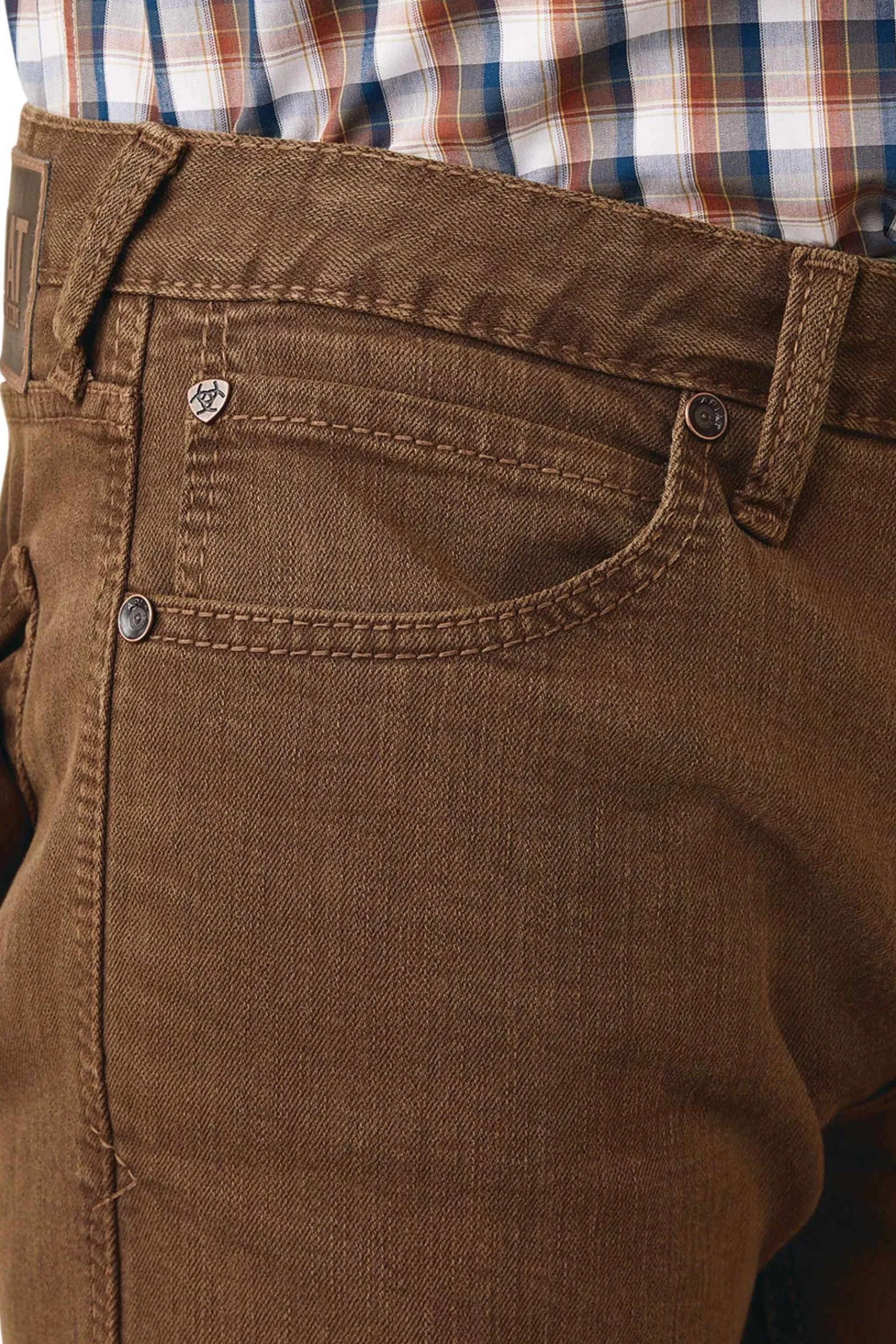 Ariat Herren M7 Str Grizzly Straight Jeans in Olivgrün*Herren Reithosen Für Herren
