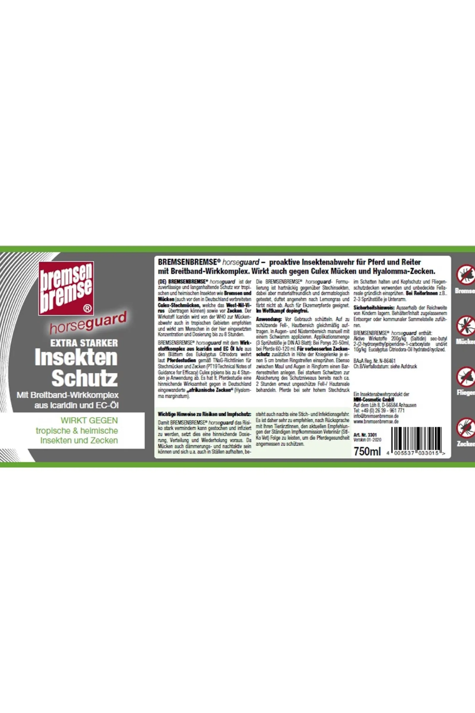 Bremsenbremse Horseguard Insektenschutz, Fliegenspray, 750 ml* Fliegenschutzmittel