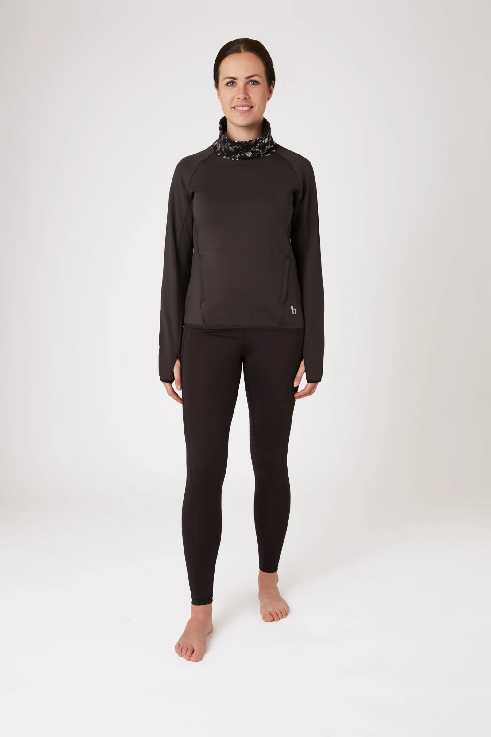 Horze Kaitlin Damen Funktionssweatshirt mit Blumenkragen*Damen Damenpullover & Hoodies
