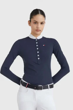 Tommy Hilfiger Equestrian Langarm-Turniershirt*Damen Shirts & Polos Für Damen