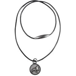 Karlslund Leder Halskette mit rustic isländischen Pferd* Geschenkartikel