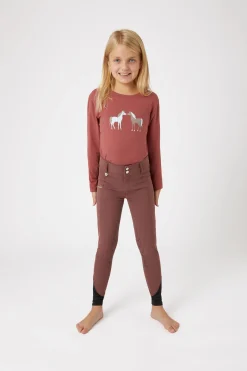 Horze Leighton Teens Vollbesatzreithose mit Silikongrip und Handytasche*Kinder Reithosen Für Kinder