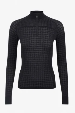LeMieux Aspen Houndstooth Top with Quarter Zip*Damen Shirts & Polos Für Damen