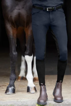 ELT Matteo Classic Herrenreithose mit Vollbesatz aus Kunstleder*Herren Reithosen Für Herren