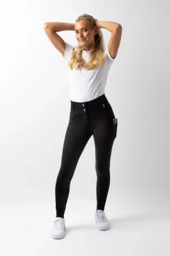 Horze Mira Damen Reithose mit Vollbesatz und hohem Bund*Damen Reithose Für Damen Mit Vollbesatz