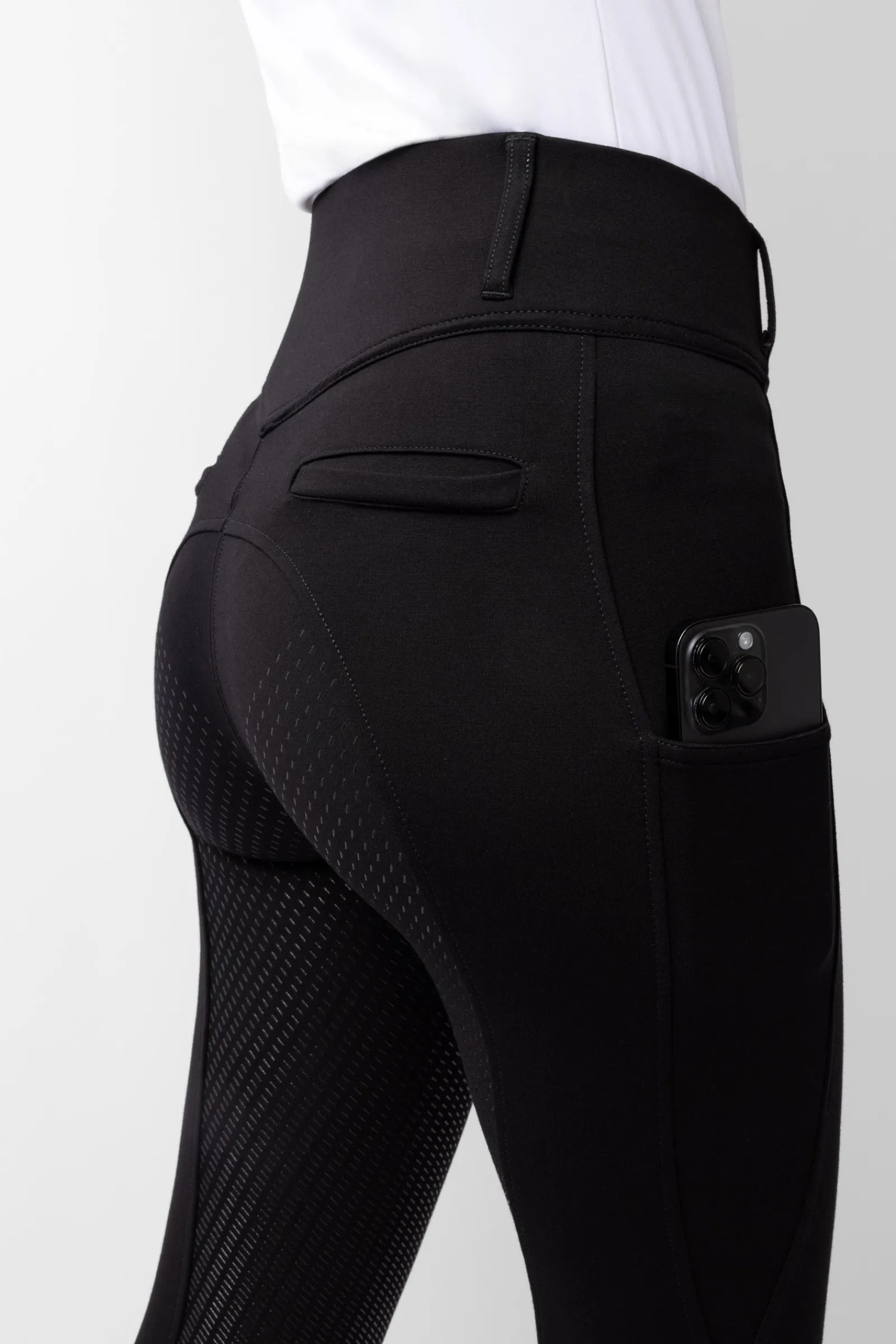 Horze Mira Damen Reithose mit Vollbesatz und hohem Bund*Damen Reithose Für Damen Mit Vollbesatz