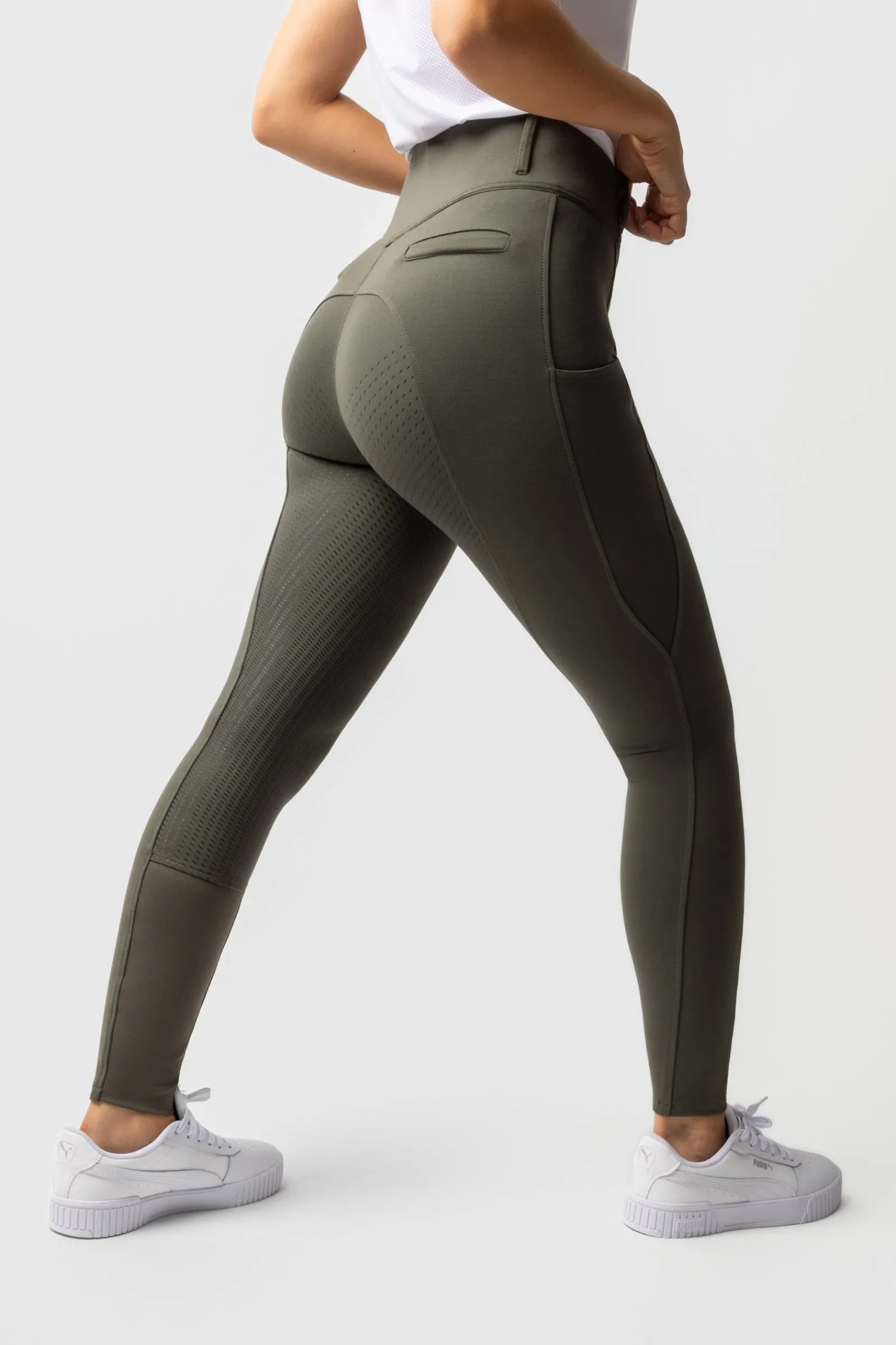 Horze Mira Damen Reithose mit Vollbesatz und hohem Bund*Damen Reithose Für Damen Mit Vollbesatz