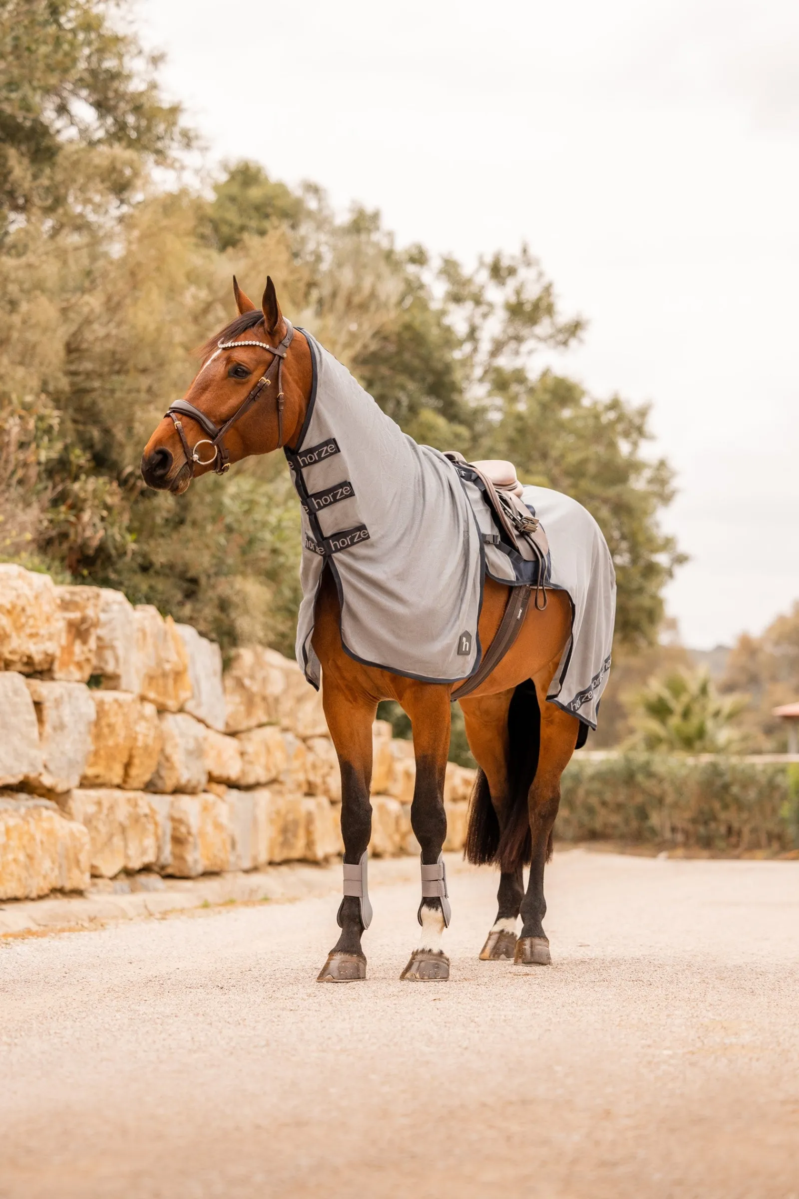 Horze Paso Fino Fliegenausreitdecke mit abnehmbarem Halsteil und UV Schutz* Fliegendecken