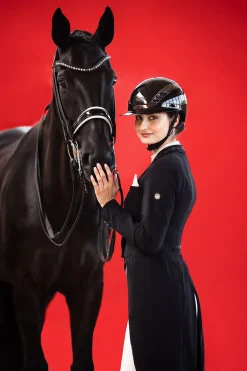Abus Pikeur AirLuxe Chrome Long Visor Reithelm* Reithelme