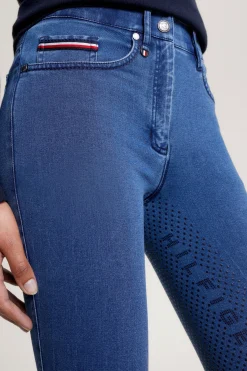 Tommy Hilfiger Equestrian Queens Denim Vollbesatz Reithose*Damen Reithose Für Damen Mit Vollbesatz